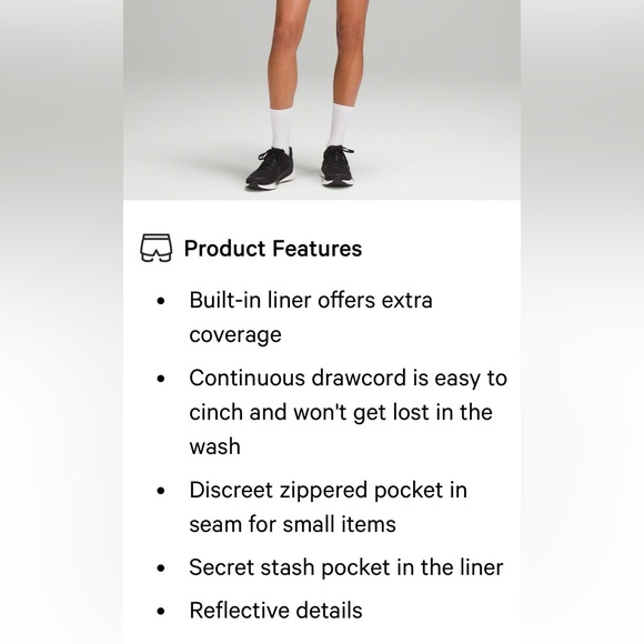 NWT (8) or (M) LuLuLemon hotty hot shorts - Picture 8 of 8